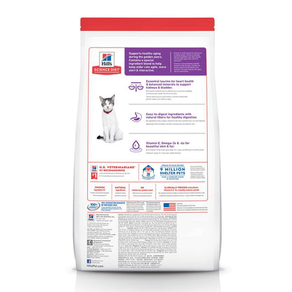 Hill's Science Diet Senior 11+ Chicken Recipe Dry Cat Food