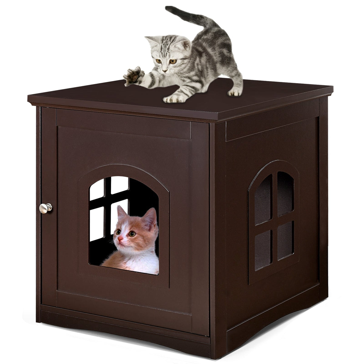 Side Table Nightstand Decorative Cat House
