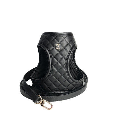 Leather Dog Chest And Back Traction Suit