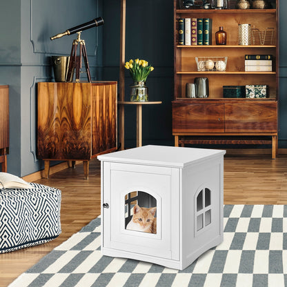 Side Table Nightstand Decorative Cat House