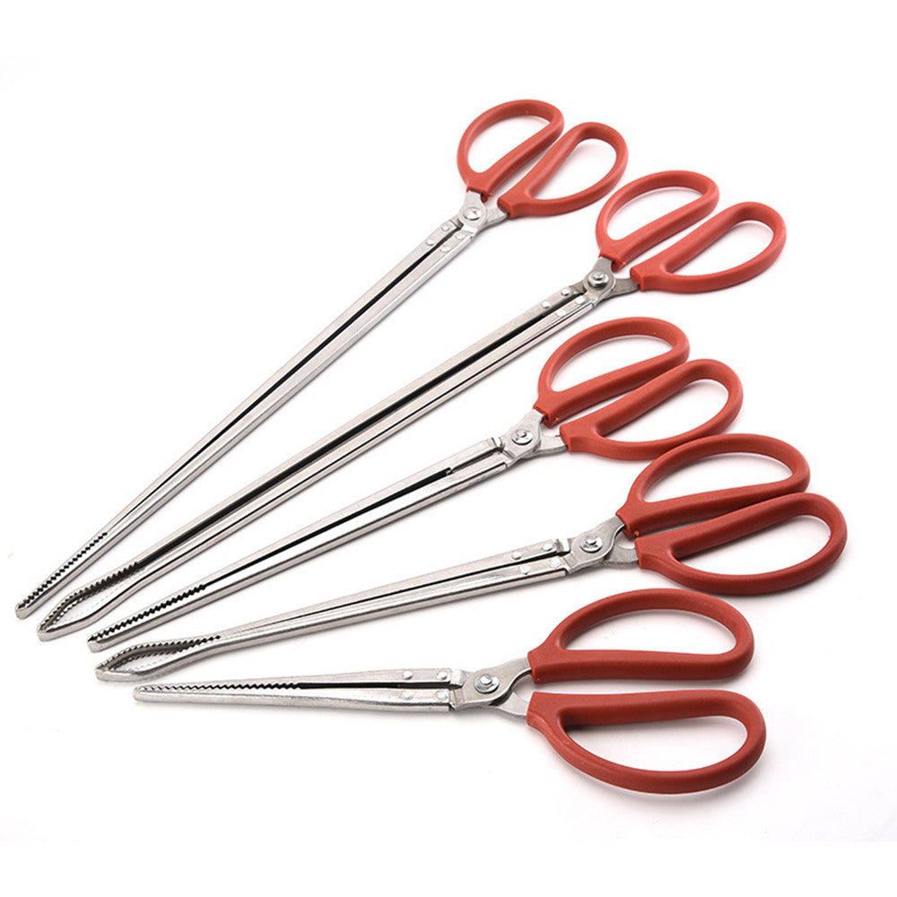 Stainless Steel Scissor-Grip Reptile Feeding Tongs