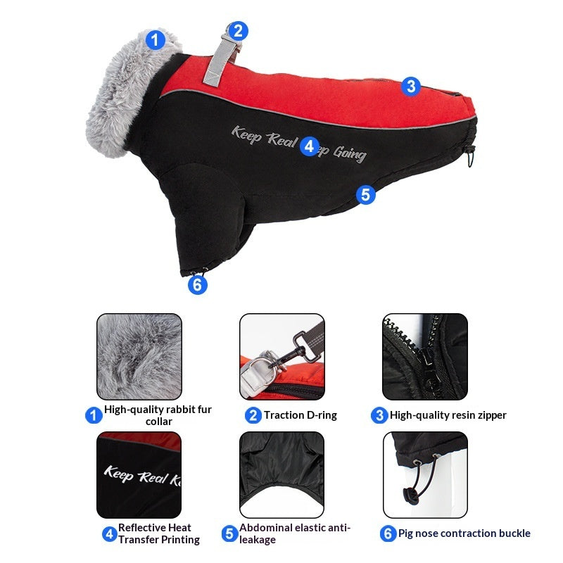 Thickened Two-legged Windproof Dog Coat Warm For Large Dogs