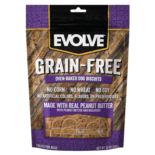 Evolve Classic Peanut Butter Dog Biscuits (12oz)