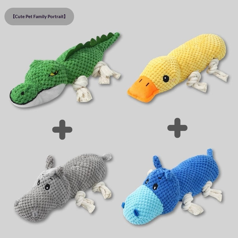 Chewing And Teeth-cleaning Plush Pet Toy With Sound