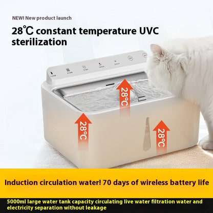 Cat Water Fountain Constant Temperature Heating Automatic Circulation Filter Intelligence