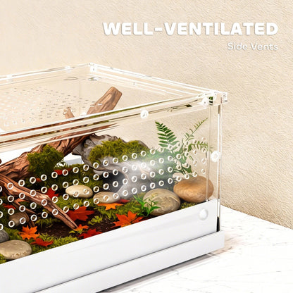 PawHut Transparent Acrylic Reptile Terrarium