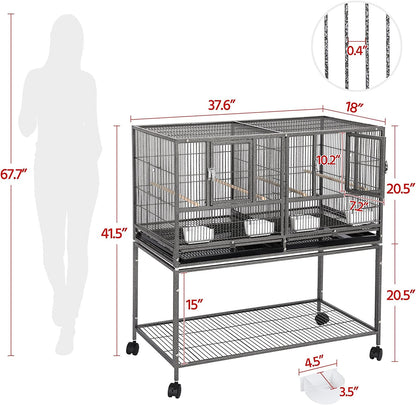41.5" Stackable Divided Breeder for Bird