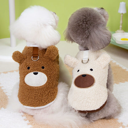 Fleece-lined Warm Teddy Bear Bichon Frise Poodle Cute Fleece Clothing