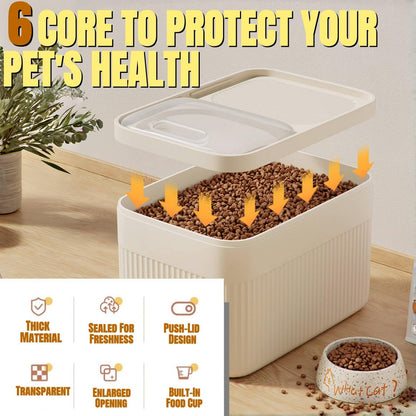 High-Capacity Pet Food Container Airtight With Cup, Dog Food Storage Container,Durable Design For Dog,Cat, Bird Food Storage, Keep Dry Food