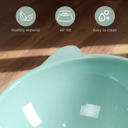 Tilted Cat Food Bowl Elevated Cat Bowl Ergonomic Raised Cat Food Bowl Anti Vomiting Plastic Feeding Bowl Non Slip For Cats Dogs