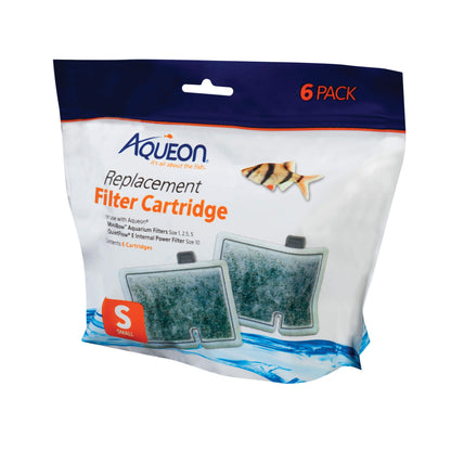 Aqueon Replacement Filter Cartridges 6 pack Medium 4.9" x 2" x 5.7"