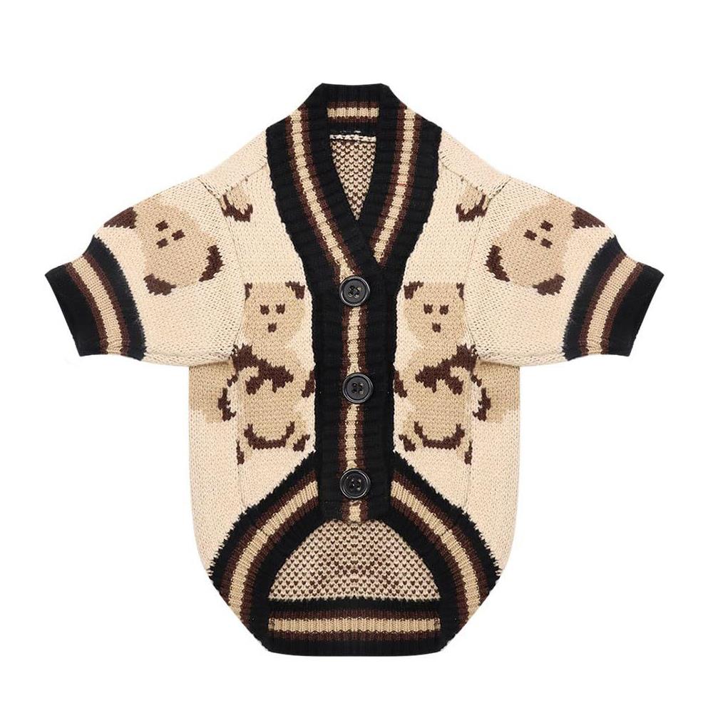 Dog Sweaters Are Cute Bear Pattern Dog Clothes For Puppies, Warm Dog Coats For Winter, Chihuahua Dog Clothing, And Lightweight Sweaters For Pet Cats In Autumn
