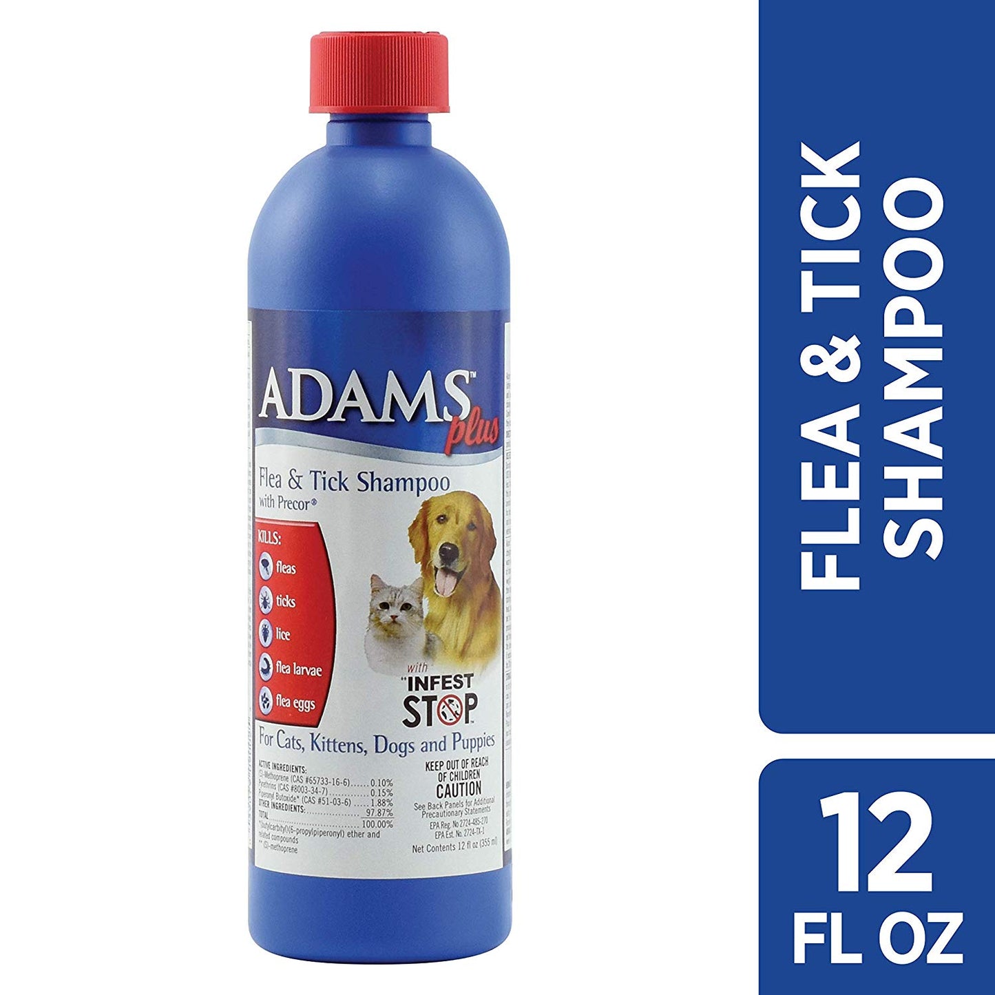 Flea and Tick Shampoo with Precor for Cats and Dogs