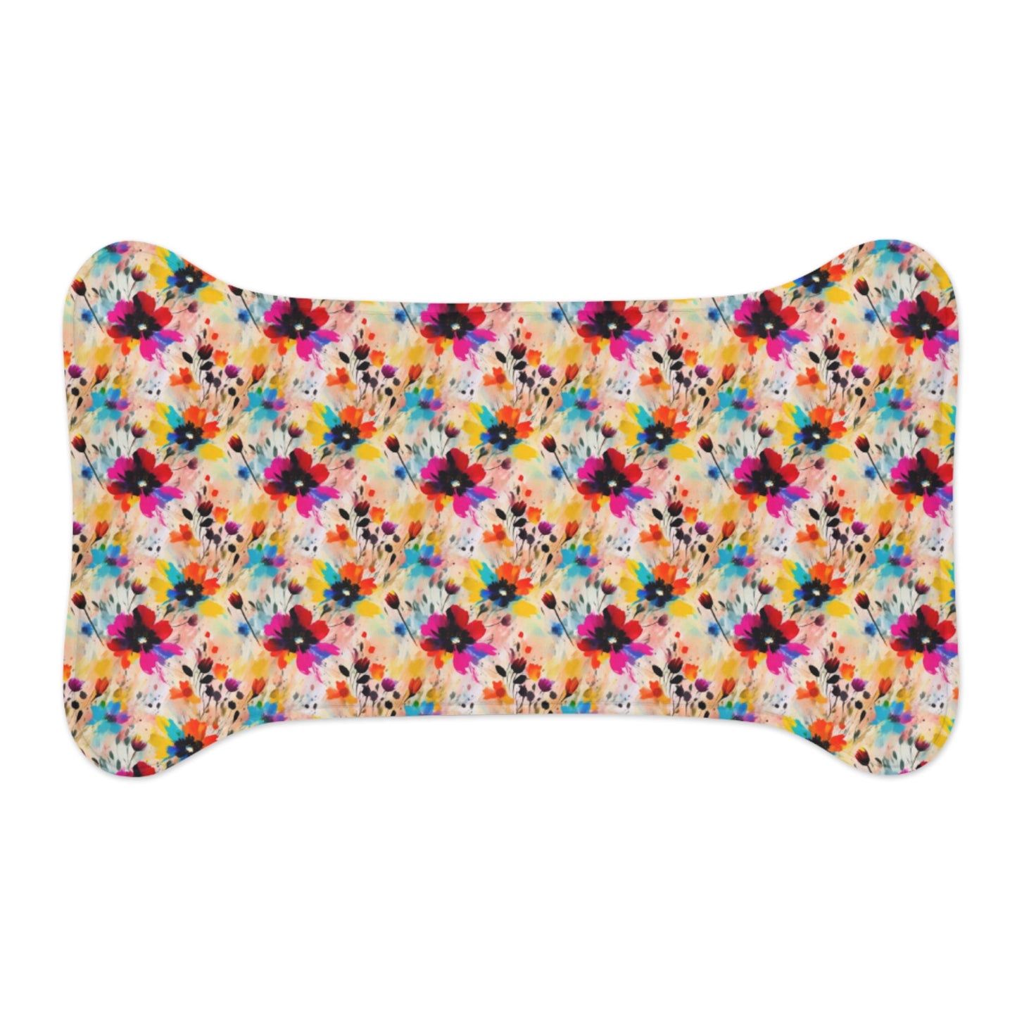 Wildflower Confetti in Watercolor Bloom - Pet Feeding Mat Pet Ze