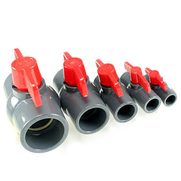 DURA PVC Valve - S1-010G - 1 inch Compact Ball Valve - Gray