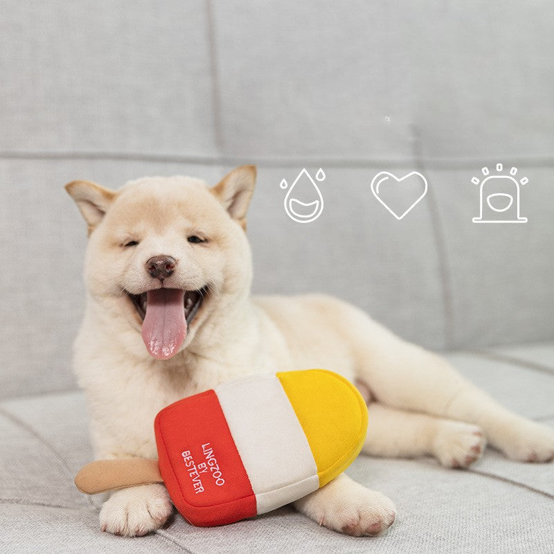 Pet dog toy plush resistant to biting teeth