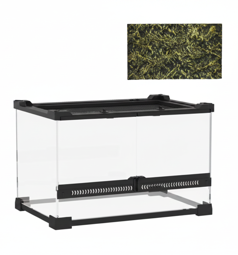 8"x12"x8" Front Opening Enclosure with Rock Background