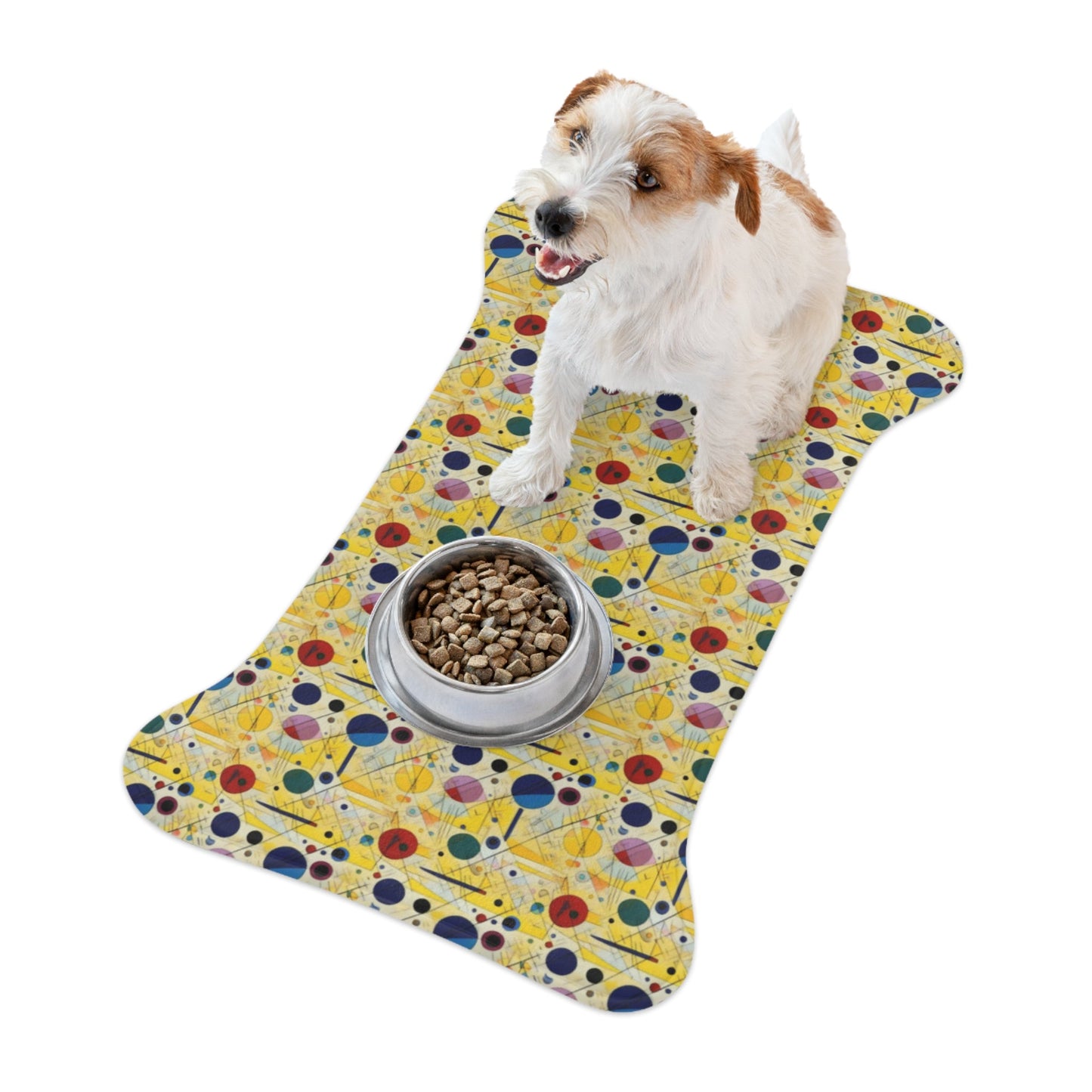 Sunlit Geometry: Orbits and Lines in Repeating Motion - Pet Feeding Mat Pet Ze