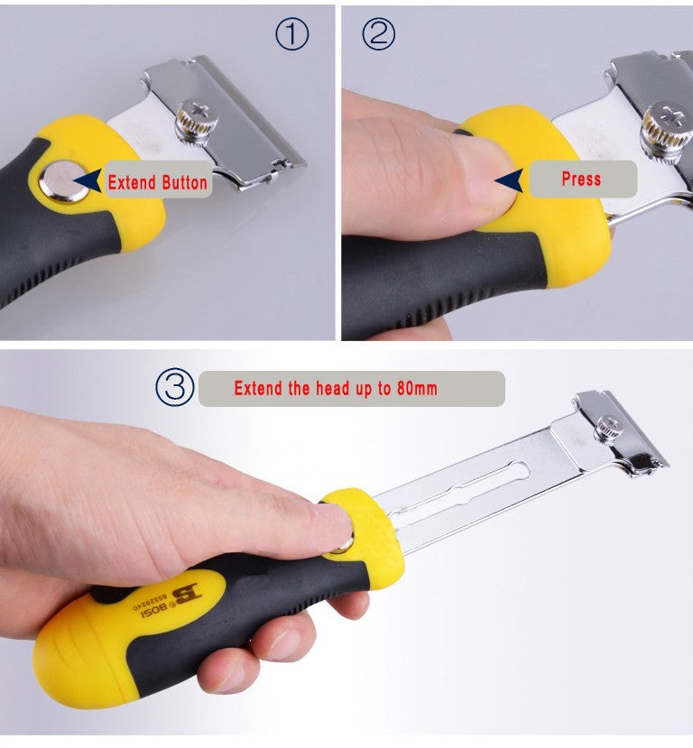 Telescopic Terrarium Glass Scraper & Deep-Cleaning Tool