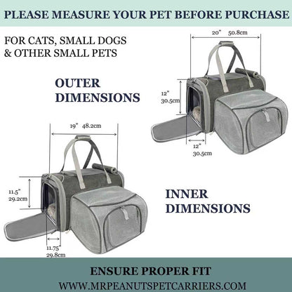 Mr. Peanut's Gold Series Big Apple XL Expandable Pet Carrier V3.0