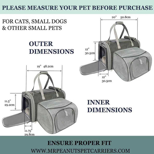 Mr. Peanut's Gold Series Big Apple XL Expandable Pet Carrier V3.0