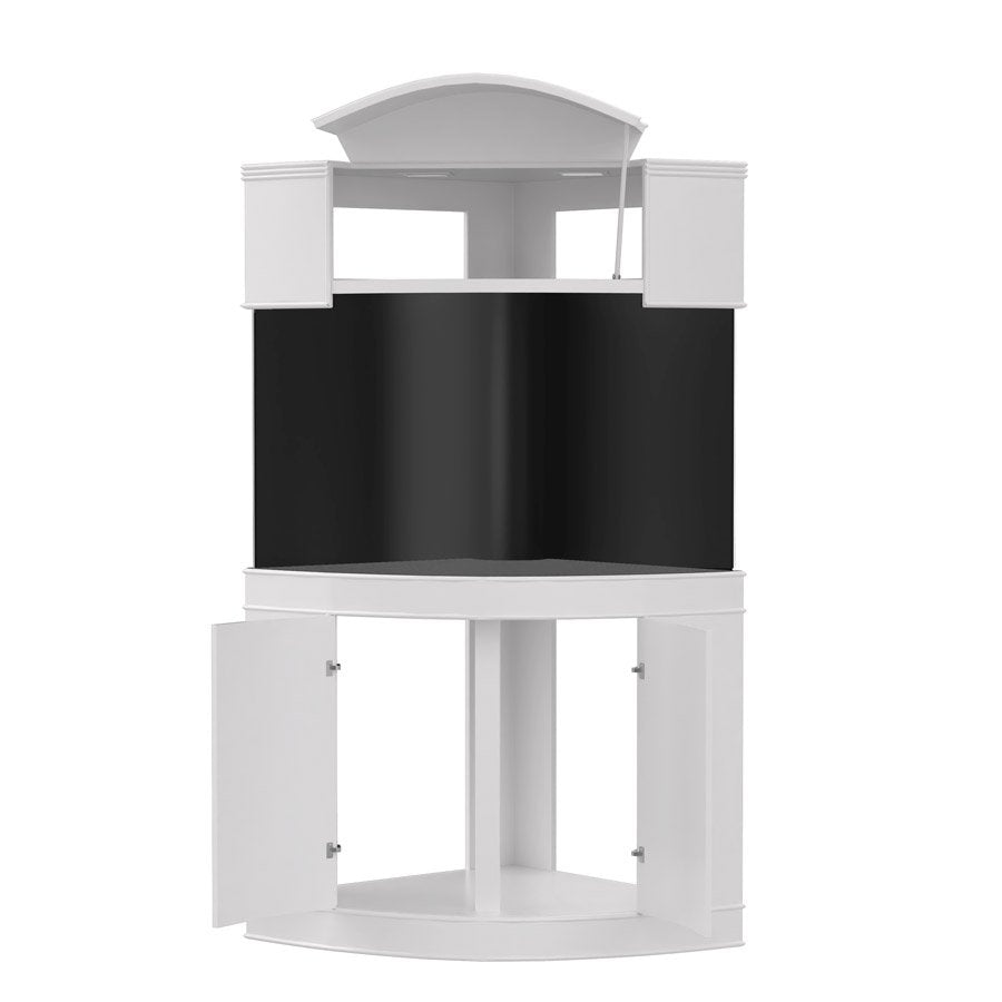 250 Gallon Glass Corner ¼ Cylinder Reef Ready Aquarium Ensemble, Unstained