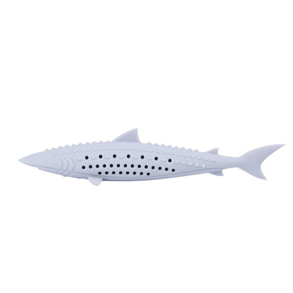 Cat Chewing Shark Funny Cat Stick Mint Clean Teeth Molar Stick Silicone Fish Toy