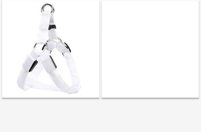 Dog Leashing Vest With Led Illuminated Chest Back