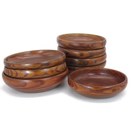 Natural Jujube Hardwood Low-Profile Feeding & Foraging Basin