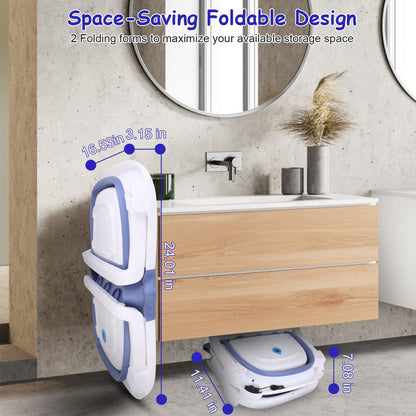 Collapsible Pet Soaking Tub & Bath Basin with Built-in Digital Thermometer