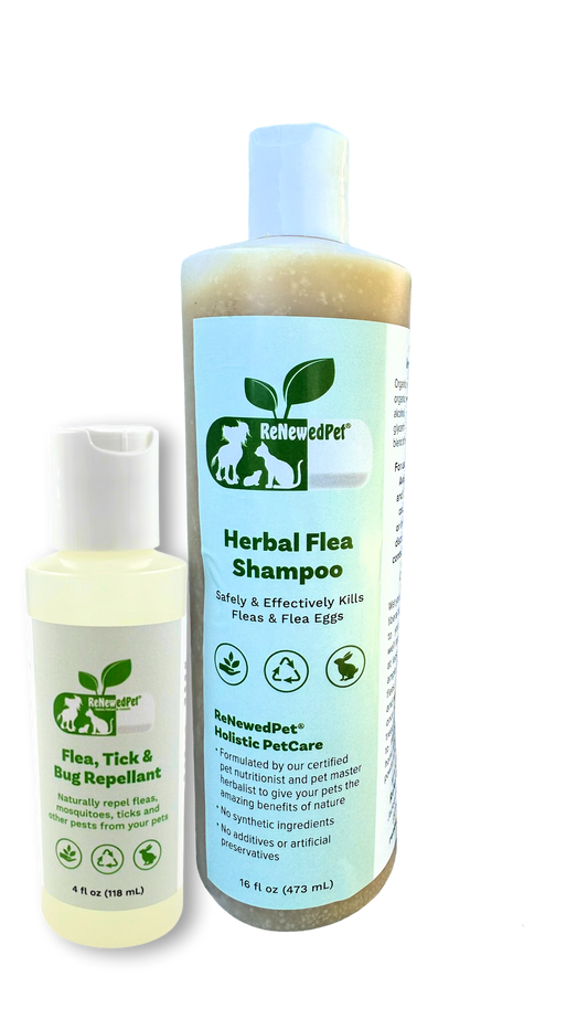 FLEA-X KIT: Flea Shampoo, Flea Tick Bug Repellent