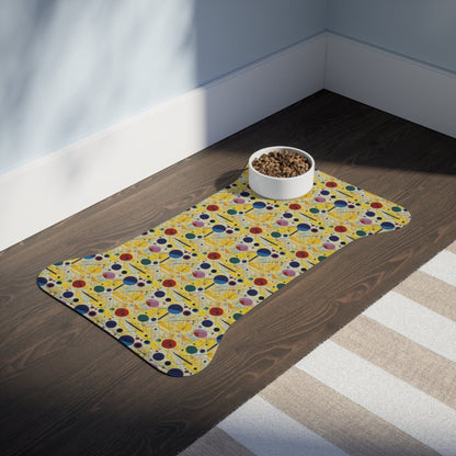 Sunlit Geometry: Orbits and Lines in Repeating Motion - Pet Feeding Mat Pet Ze