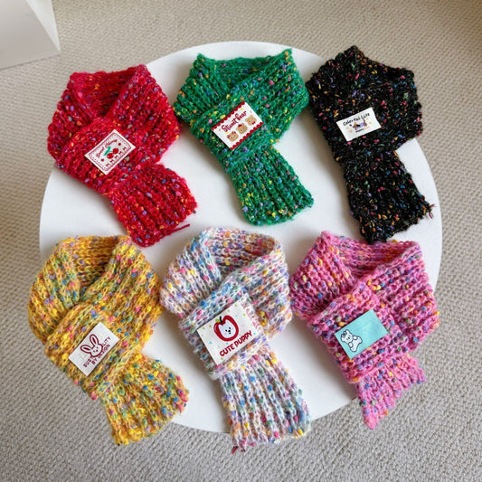 Knitted Warm Bib And Saliva Towel For Dogs