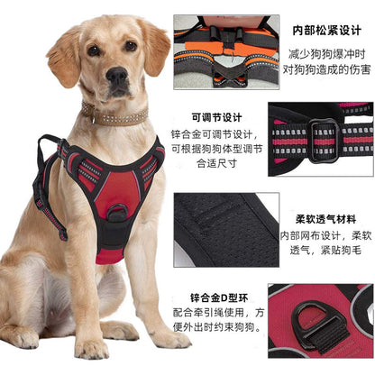 Vest-style Reflective And Breathable Chest-strap Leash