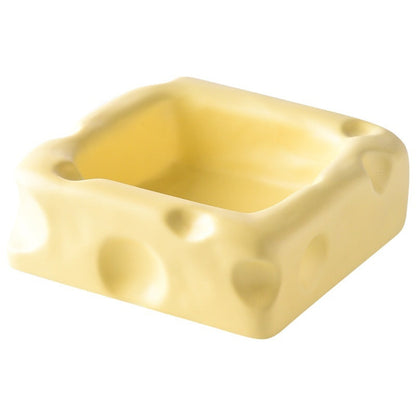 Creative Cheese-shaped Ceramic Bowl Cute Cat Food Dish