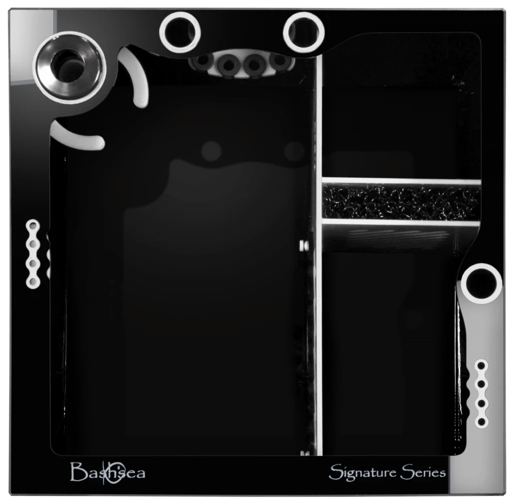 Bashsea 20x20x16 CUBE Signature Series Sump - BLACK & WHITE