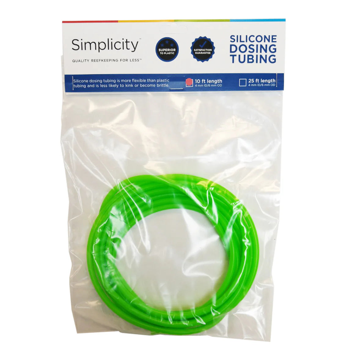 Simplicity Heavy-Duty Silicone Dosing Pump Tubing - 10 Feet