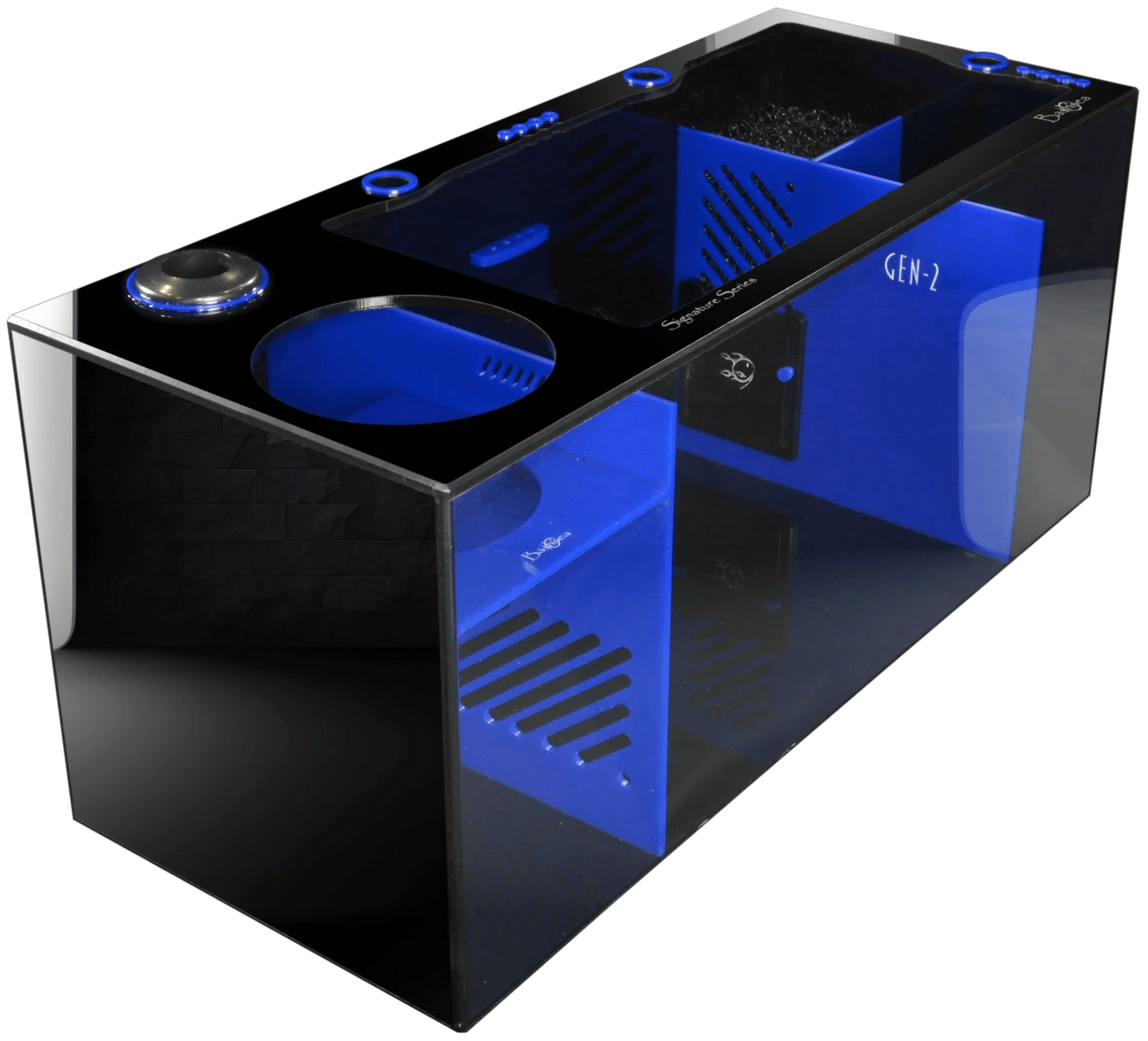 Bashsea 36x15x16" Royal Signature Series Sump - Black & BLUE