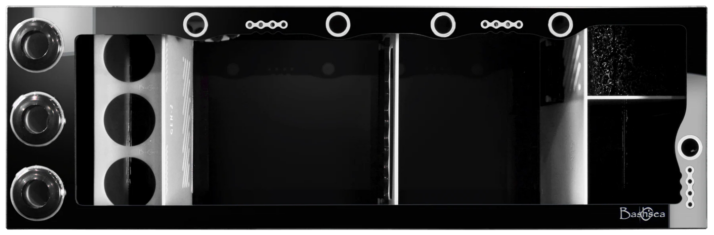 Bashsea 48x15x16 Tuxedo Signature Series Sump GEN 2 - BLACK & WHITE