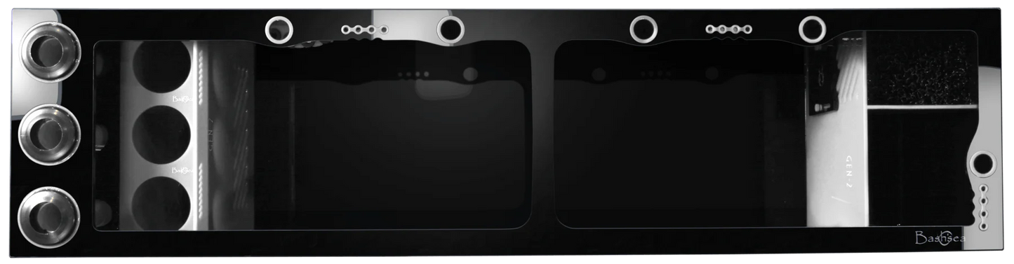 Bashsea 60x15x16 Tuxedo Signature Series Sump - BLACK&WHITE - Includes Freight