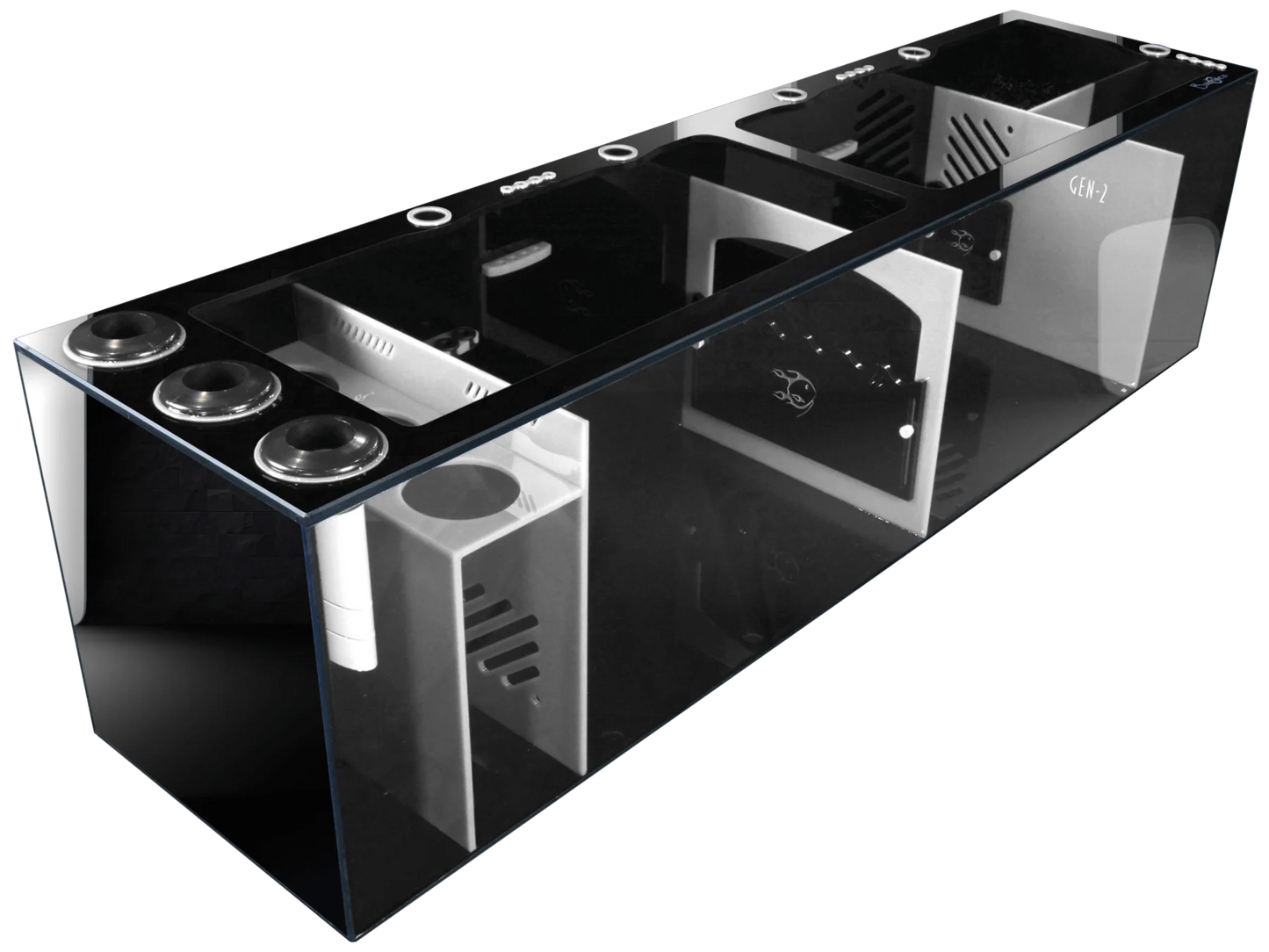 Bashsea 60x15x16 Tuxedo Signature Series Sump - BLACK&WHITE - Includes Freight
