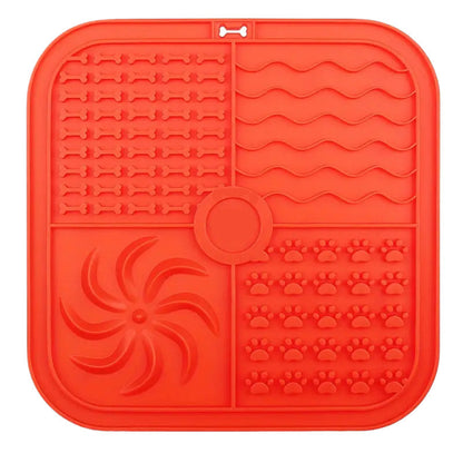Bottom Suction Cup Non-slip Silicone Pet Slow Food Mat