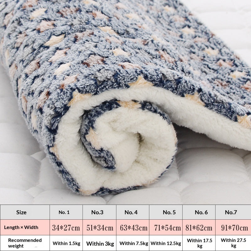 Thickened Pet Mat For Autumn And Winter Warmth