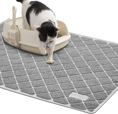 Premium Cat Litter Mat, Litter Box Mat with Non-Slip and Waterproof Backin