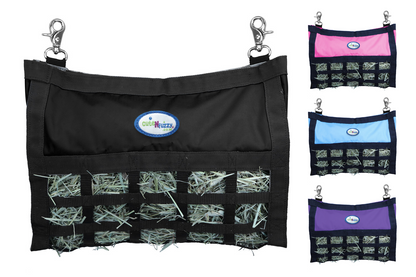 CuteNFuzzy Rabbit & Guinea Pig Hay Bag Feeder with Super Tough Bottom® Design | 25 Feeding Openings | Large 15" x 11" x 3" Hanging Hay Feeder | Less Waste, Cleaner Cage | Made in USA Design
