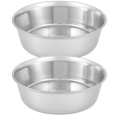 Jeffers Heavy Weight Stainless Steel Pet Bowls – Durable Pet Food & Water Dish, Chew-Resistant, Dishwasher Safe