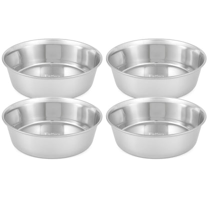 Jeffers Heavy Weight Stainless Steel Pet Bowls – Durable Pet Food & Water Dish, Chew-Resistant, Dishwasher Safe