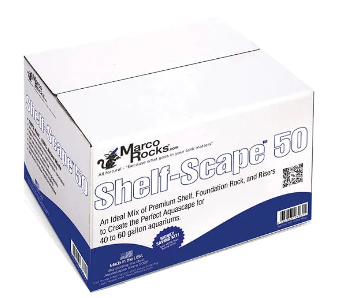 MarcoRocks Shelf Scape 50 Dry Live Rock Kit (40lbs)