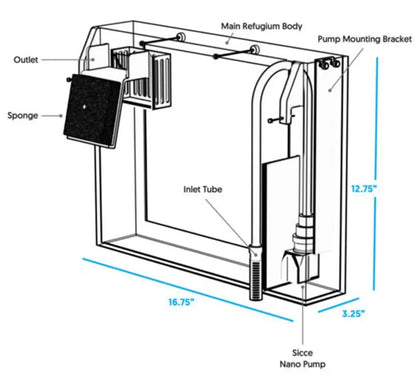 AquaReady HOB-R Hang-On-Back Refugium