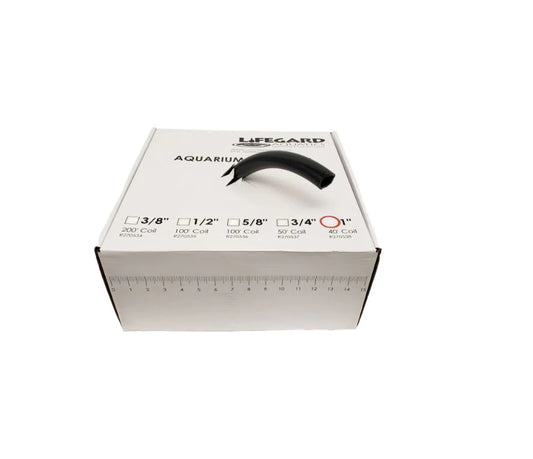 Lifegard Aquatics 1" x 10' COIL FLEXIBLE TUBING (black)